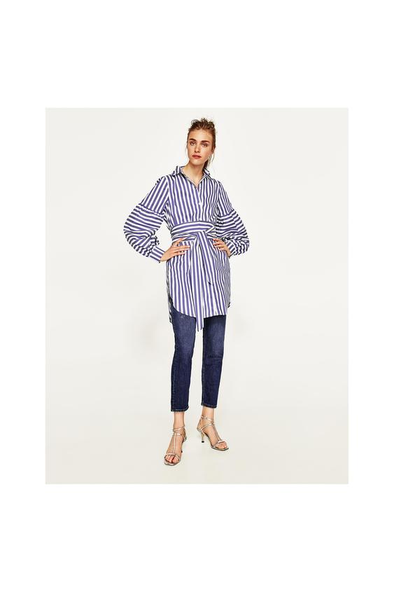 Image 1 of TUNIC WITH PUFFY SLEEVES from Zara