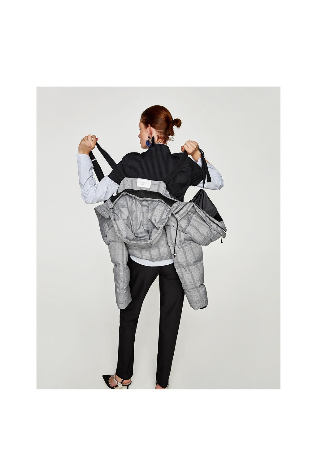 Zdjęcie 7 PIKOWANY PŁASZCZ W KRATĘ z Zara