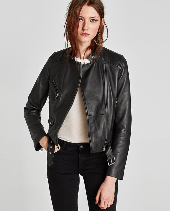 Leather Motorcycle Jacket Jackets Trf Zara United States Image 5 Of Leather Motorcycle Jacket From Zara