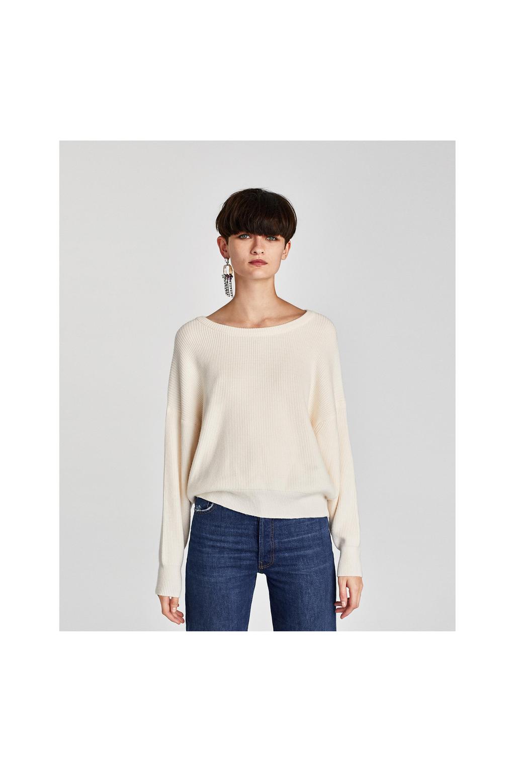 Zdjęcie 2 SWETER Z WIĄZANIEM Z TYŁU z Zara