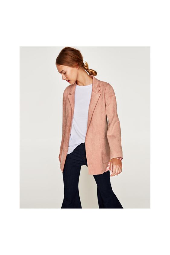 Image 1 of FAUX SUEDE BLAZER from Zara