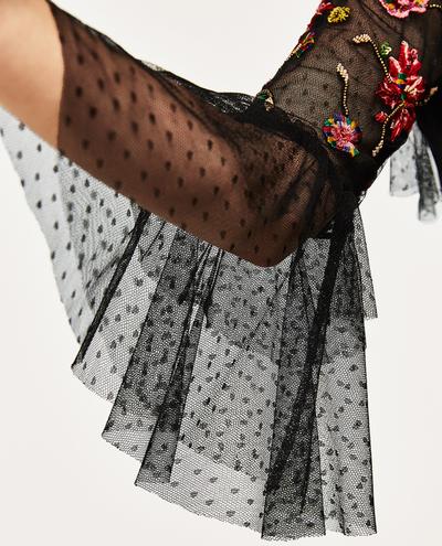 Image 7 of EMBROIDERED TULLE DRESS from Zara