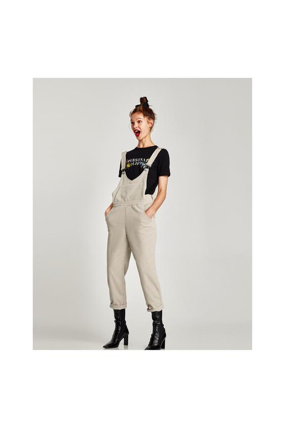 Image 1 of STRIPED T-SHIRT WITH PATCHES from Zara