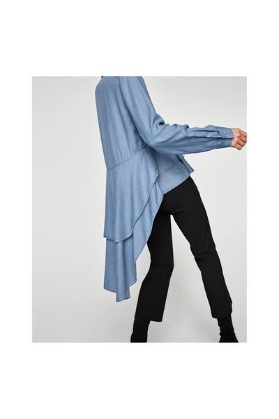 Image 3 of ASYMMETRIC DENIM SHIRT from Zara
