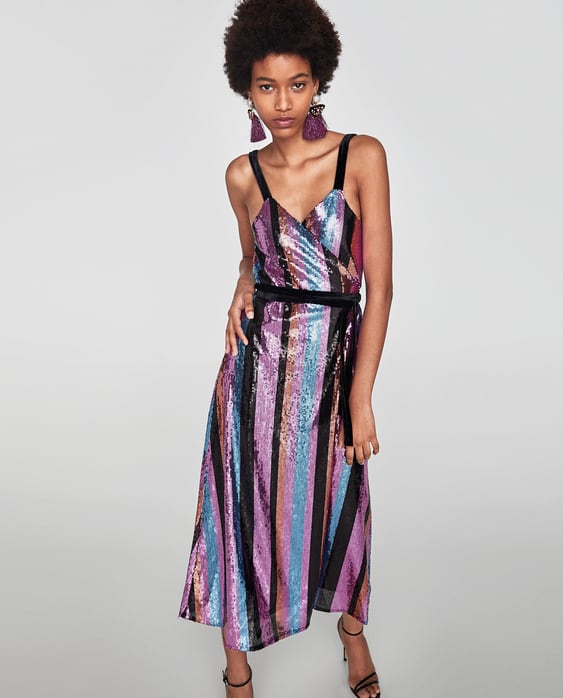 Image 1 of CROSSOVER SEQUINNED DRESS from Zara