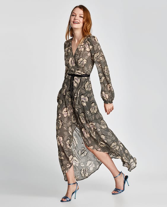 Image 1 of PRINTED DRESS WITH EMBROIDERY from Zara