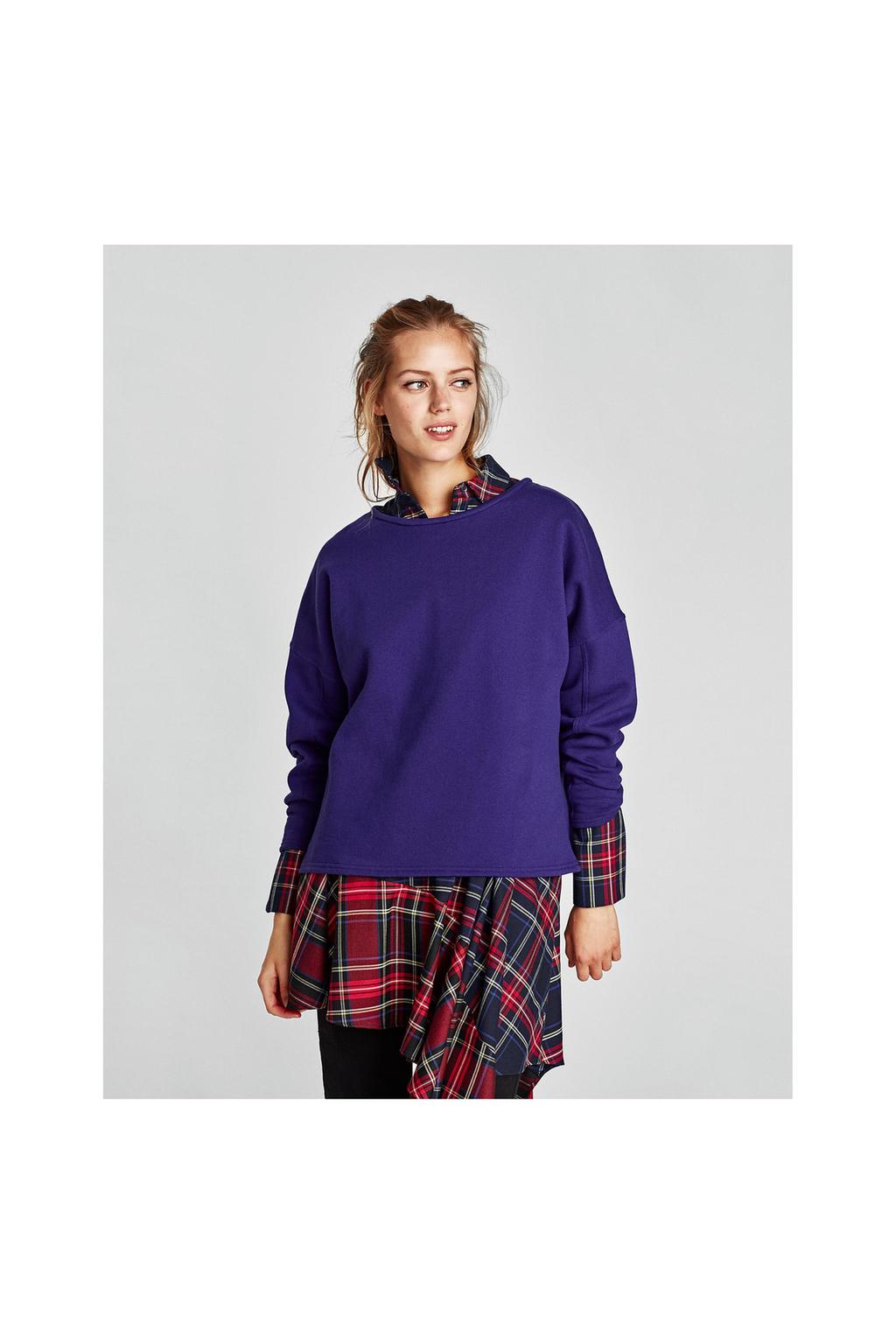 Zdjęcie 2 BLUZA Z DZIANINY DRESOWEJ z Zara