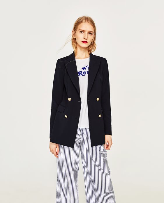 Image 2 of DOUBLE BREASTED JACKET from Zara