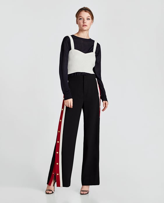 Image 1 of PYJAMA-STYLE TROUSERS WITH SIDE STRIPES from Zara
