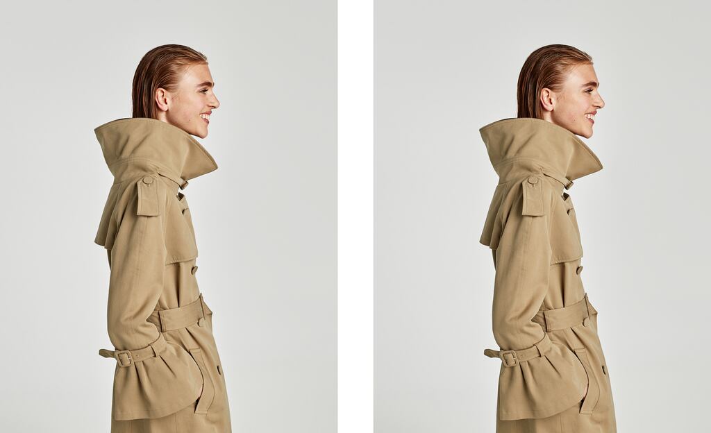 TRENCH COAT WITH OVERSIZED COLLAR