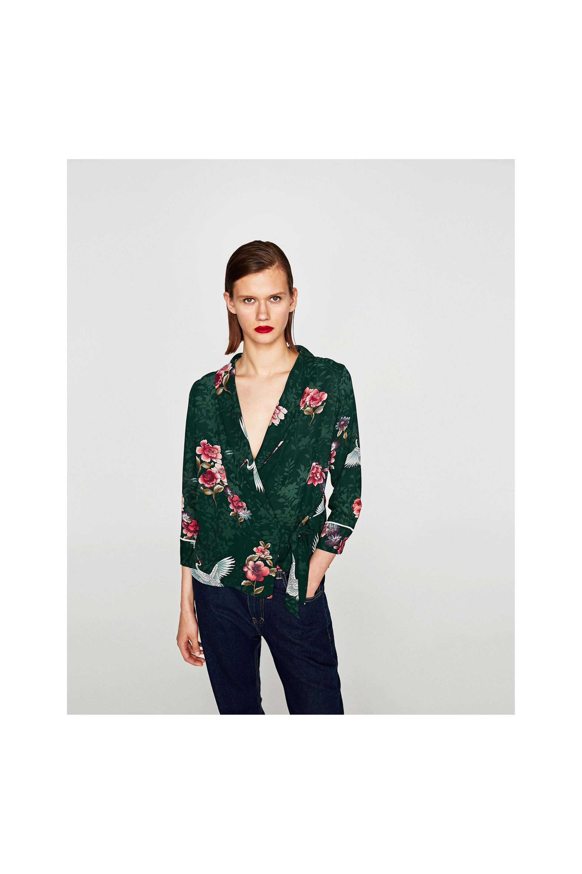 BLUSA CRUZADA GARÇAS