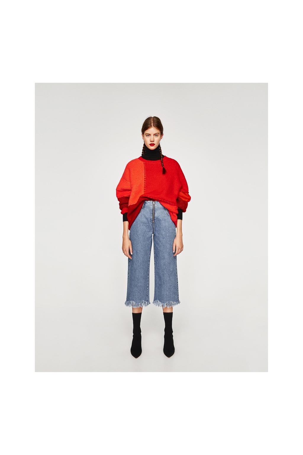 Zdjęcie 1 SPODNIE JEANSOWE TYPU CULOTTE z Zara