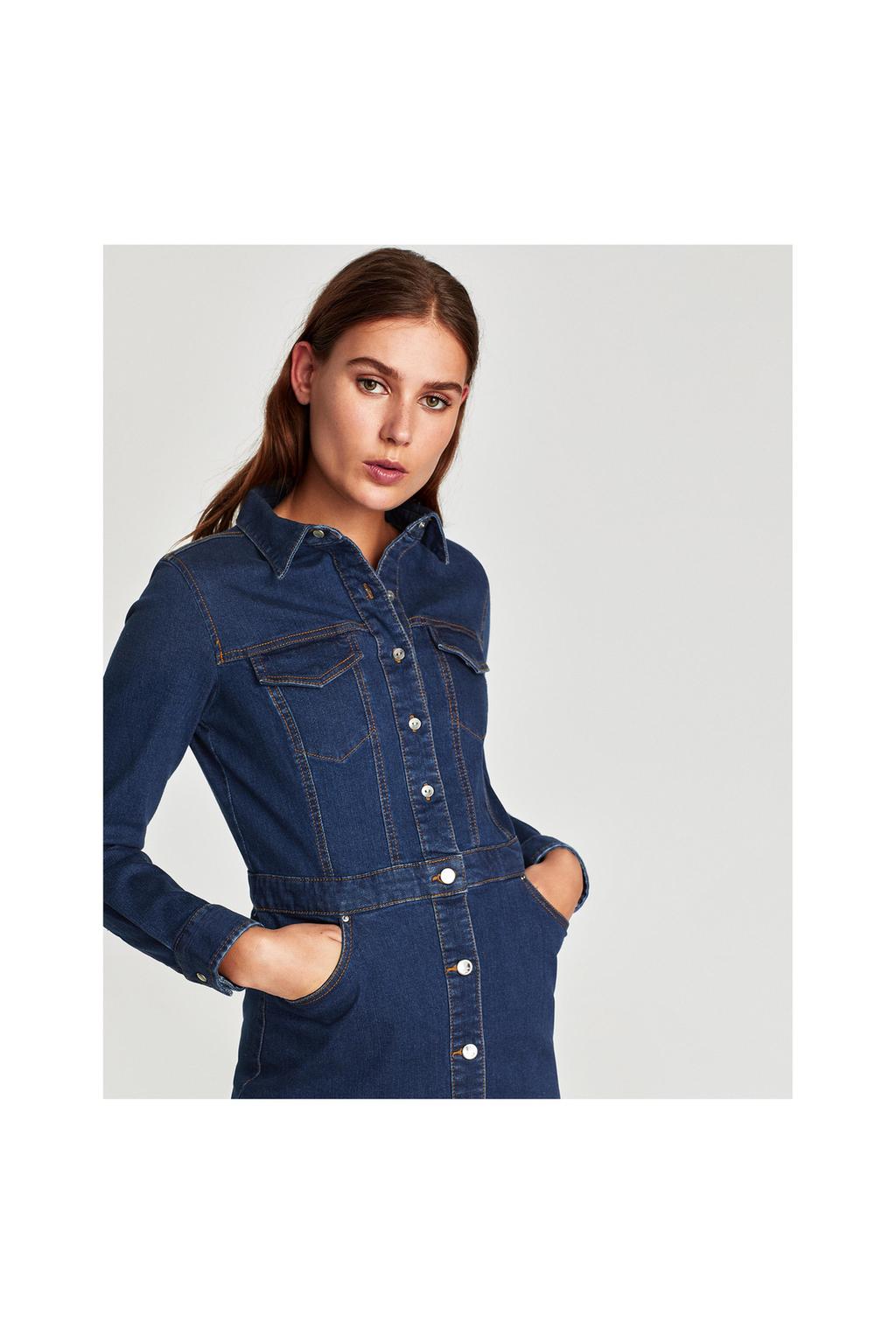 Denim Dress Collection Woman Zara United States Image 2 Of Denim Dress From Zara