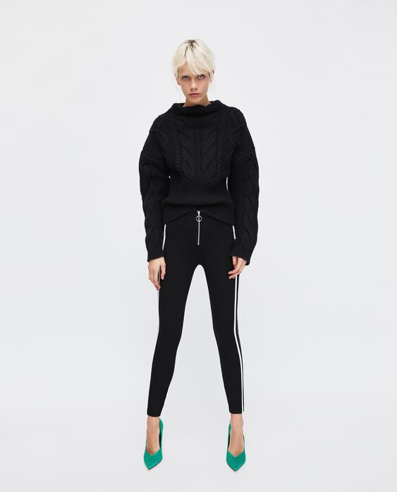 Image 1 of LEGGINGS WITH DOUBLE SIDE STRIPE from Zara