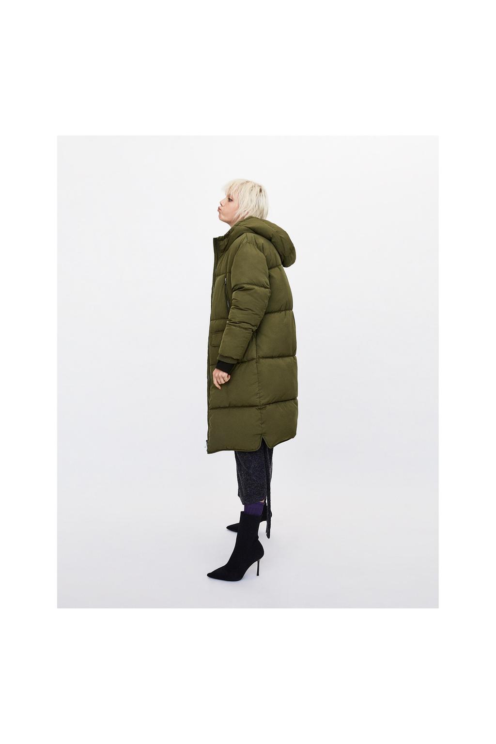 Zdjęcie 4 DŁUGI PŁASZCZ PIKOWANY OVERSIZE z Zara