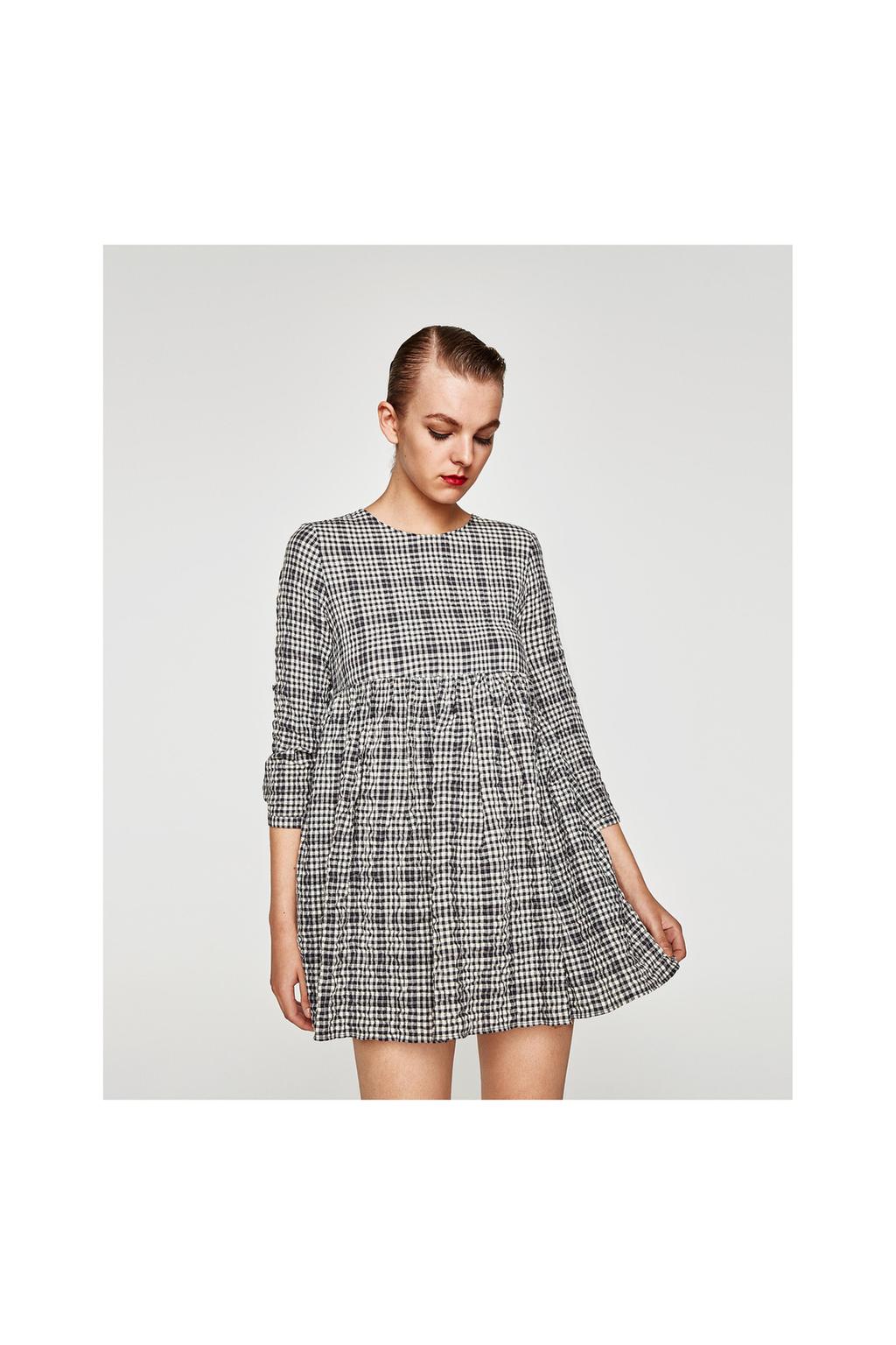 CHECKED JUMPSUIT DRESS