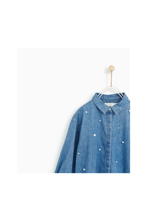 SHIRT WITH PEARL DETAIL - Woman-Join life collection-JOIN LIFE ... SHIRT WITH PEARL DETAIL - Woman-Join life collection-JOIN LIFE ...