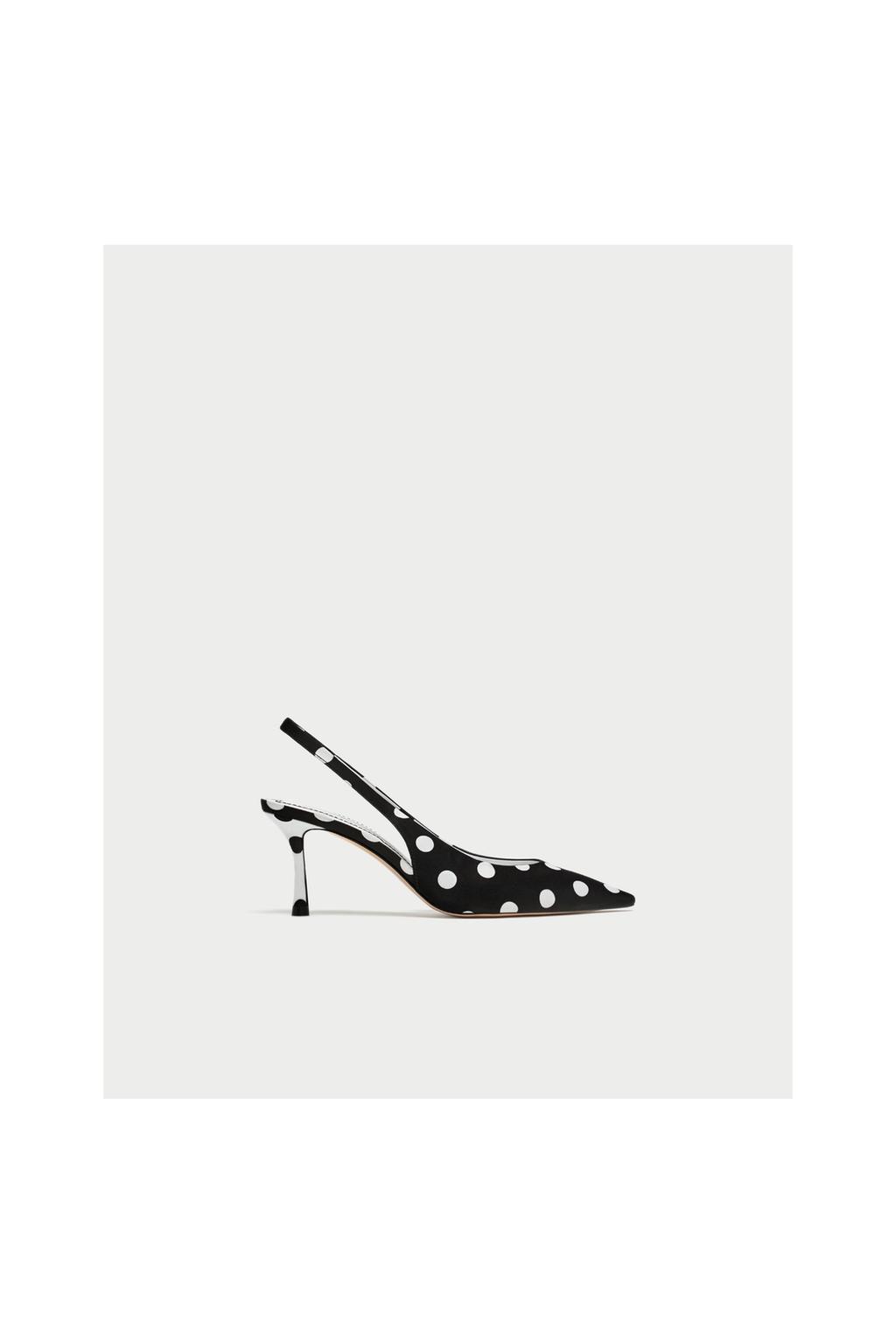 Image 2 de ESCARPINS EN TISSU À POIS de Zara