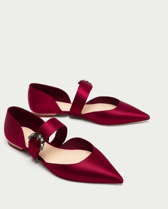 Image 1 of BALLERINAS WITH GEM BUCKLE from Zara
