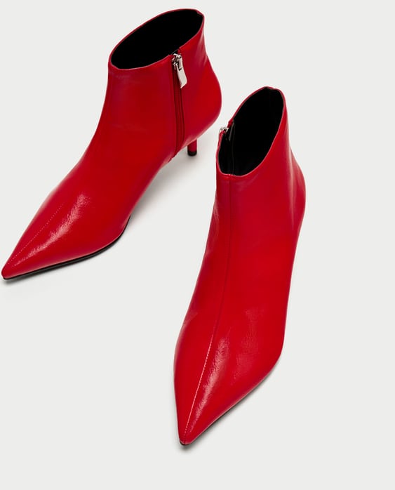 Image 5 of RED MID-HEEL ANKLE BOOTS from Zara