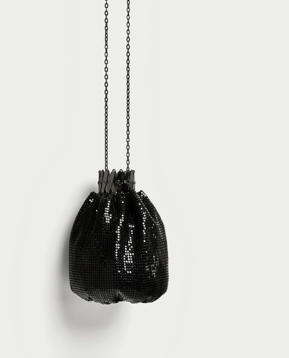 Image 4 of METALLIC MESH MINI BUCKET BAG from Zara