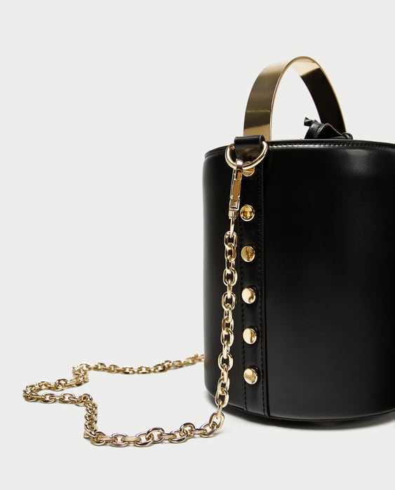 Image 5 of BUCKET BAG WITH METAL HANDLE from Zara