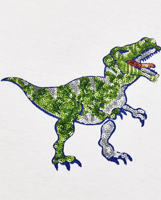 DINOSAUR APPLIQUÉ SHORT SLEEVE T-SHIRT - Available in more colours