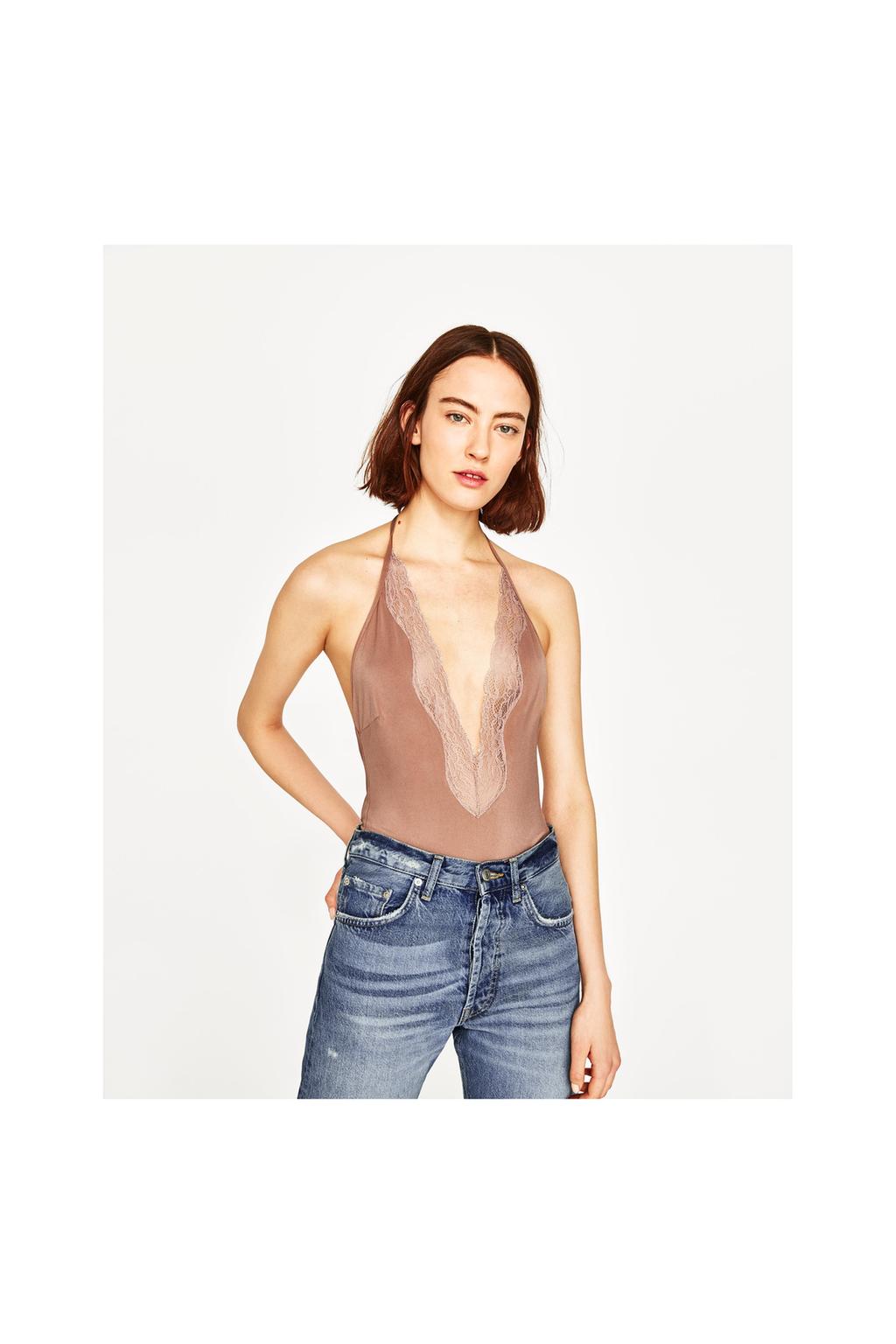 Imagen 1 de BAÑADOR CUELLO HALTER de Zara