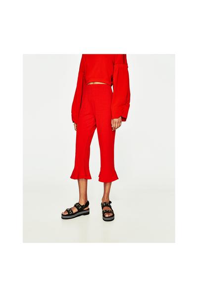 Imagen 2 de PANTALÓN CANALÉ VOLANTE de Zara