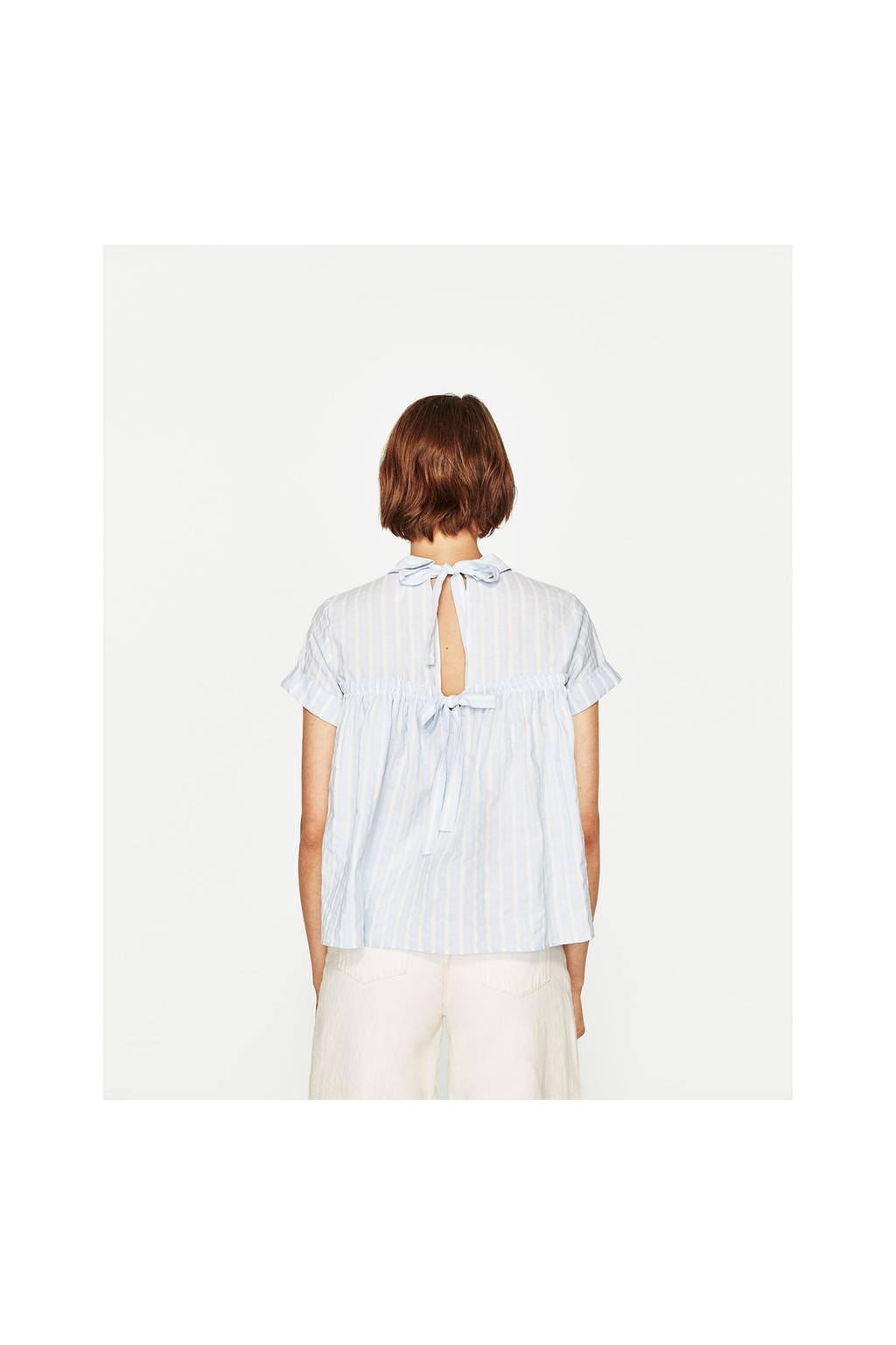 Image 4 of STRIPED BOW TOP from Zara