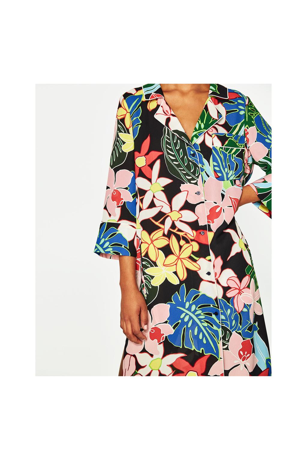 Image 4 of TROPICAL PRINT OVERSHIRT from Zara