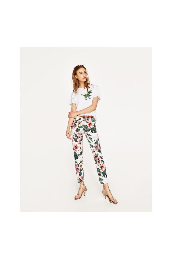 FLORAL PRINT TROUSERS