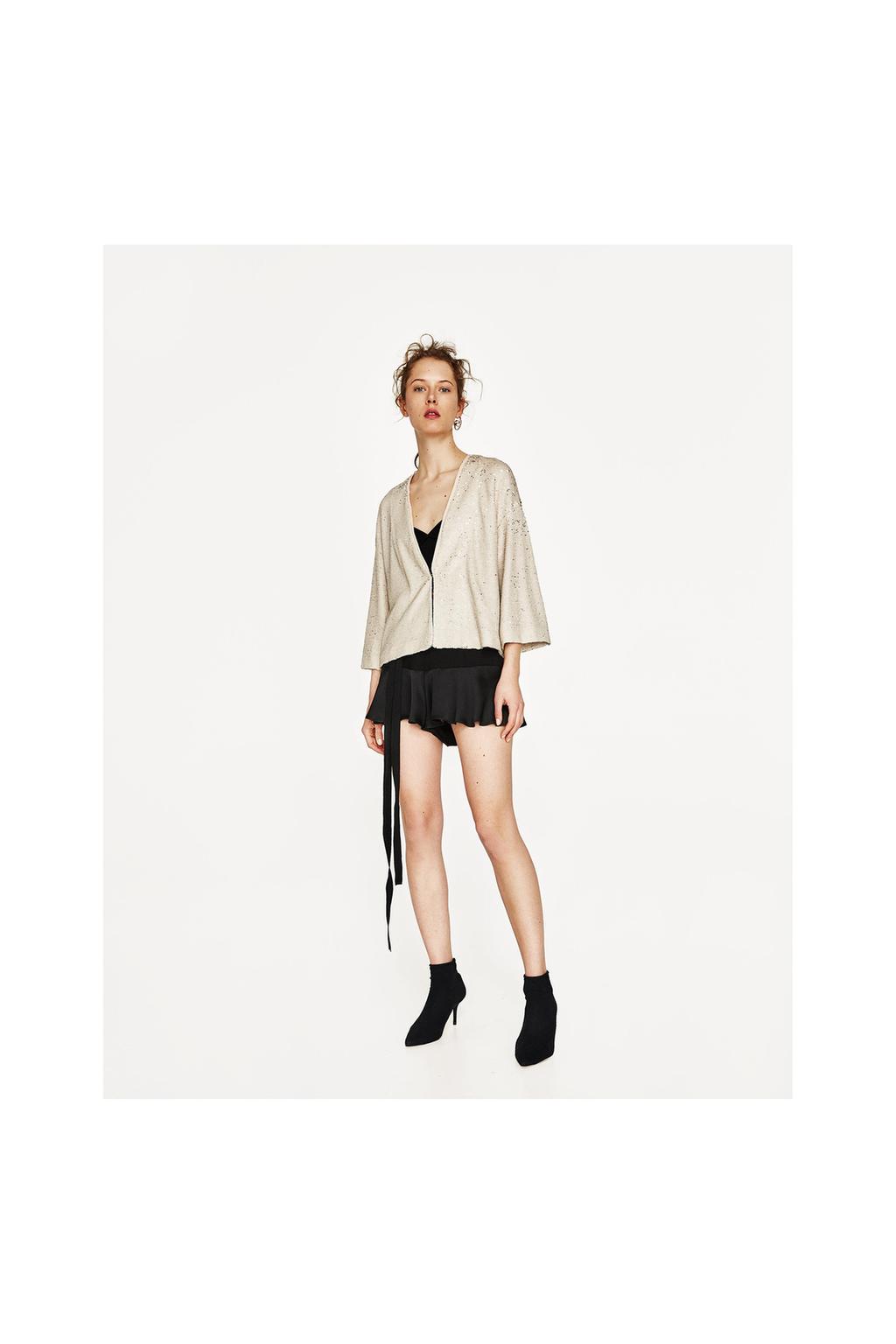 Image 1 of SEQUINNED KIMONO from Zara