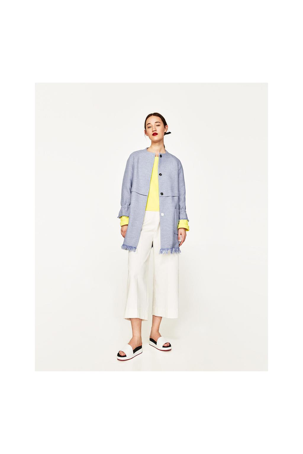 Image 1 of FRAYED COAT from Zara