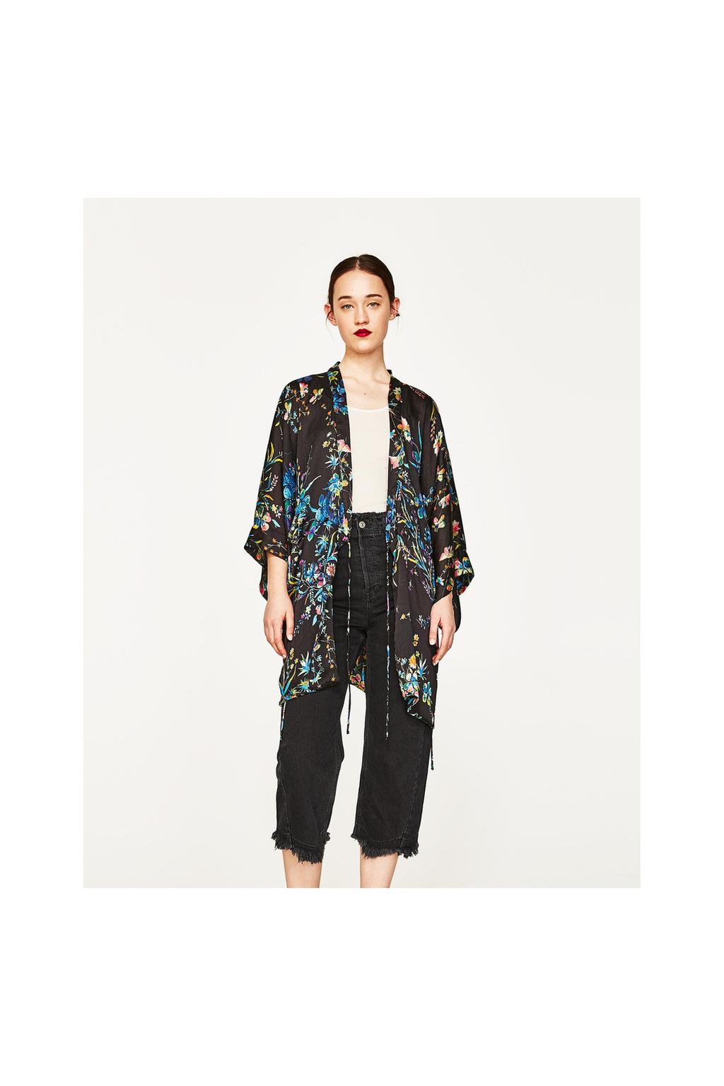 Summer Jackets For Women Zara United States Fl Print Kimono