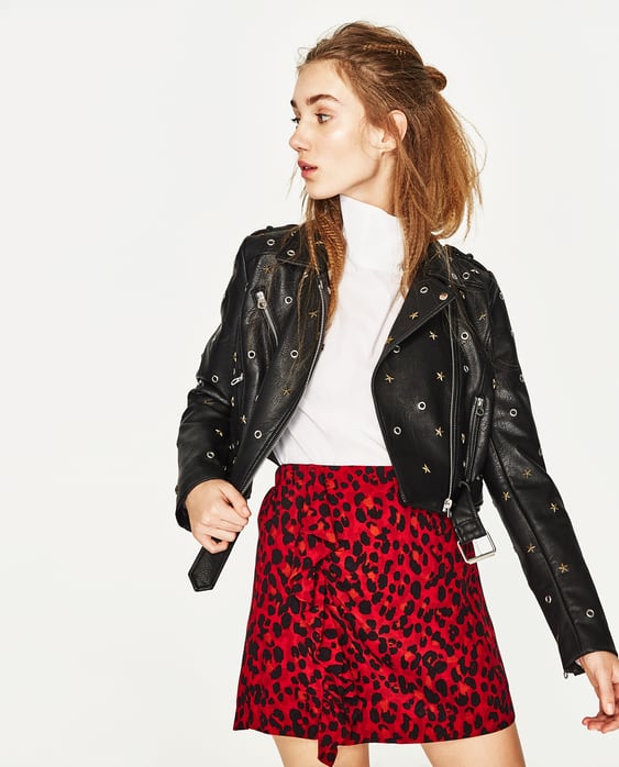 Image 2 of BIKER-STYLE JACKET WITH STARS AND STUDS from Zara