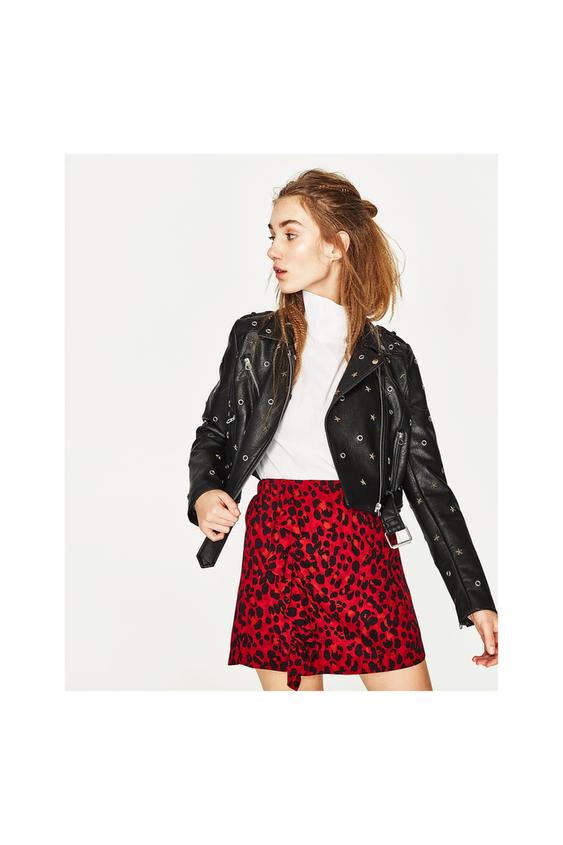 Image 2 of BIKER-STYLE JACKET WITH STARS AND STUDS from Zara