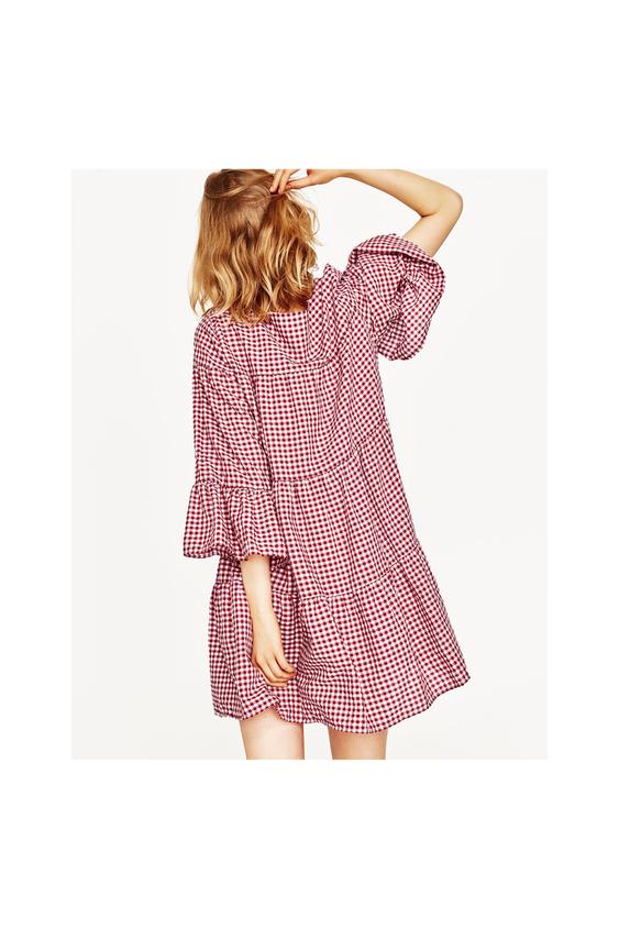Imagen 4 de VESTIDO MINI VICHY de Zara