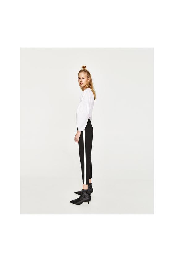 Zdjęcie 4 SPODNIE CHINOSY Z LAMPASAMI PO BOKACH z Zara