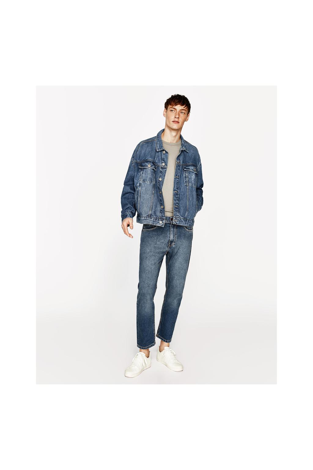 Oversized Denim Jacket Jackets Man Zara Singapore Image 1 Of Oversized Denim Jacket From Zara