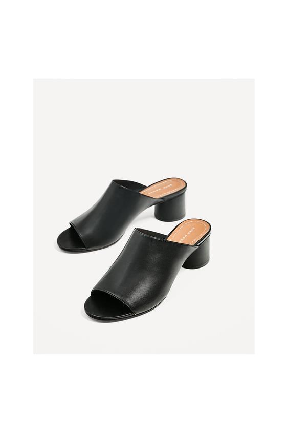 Imagem 1 de SANDÁLIA SEM CALCANHAR PELE da Zara