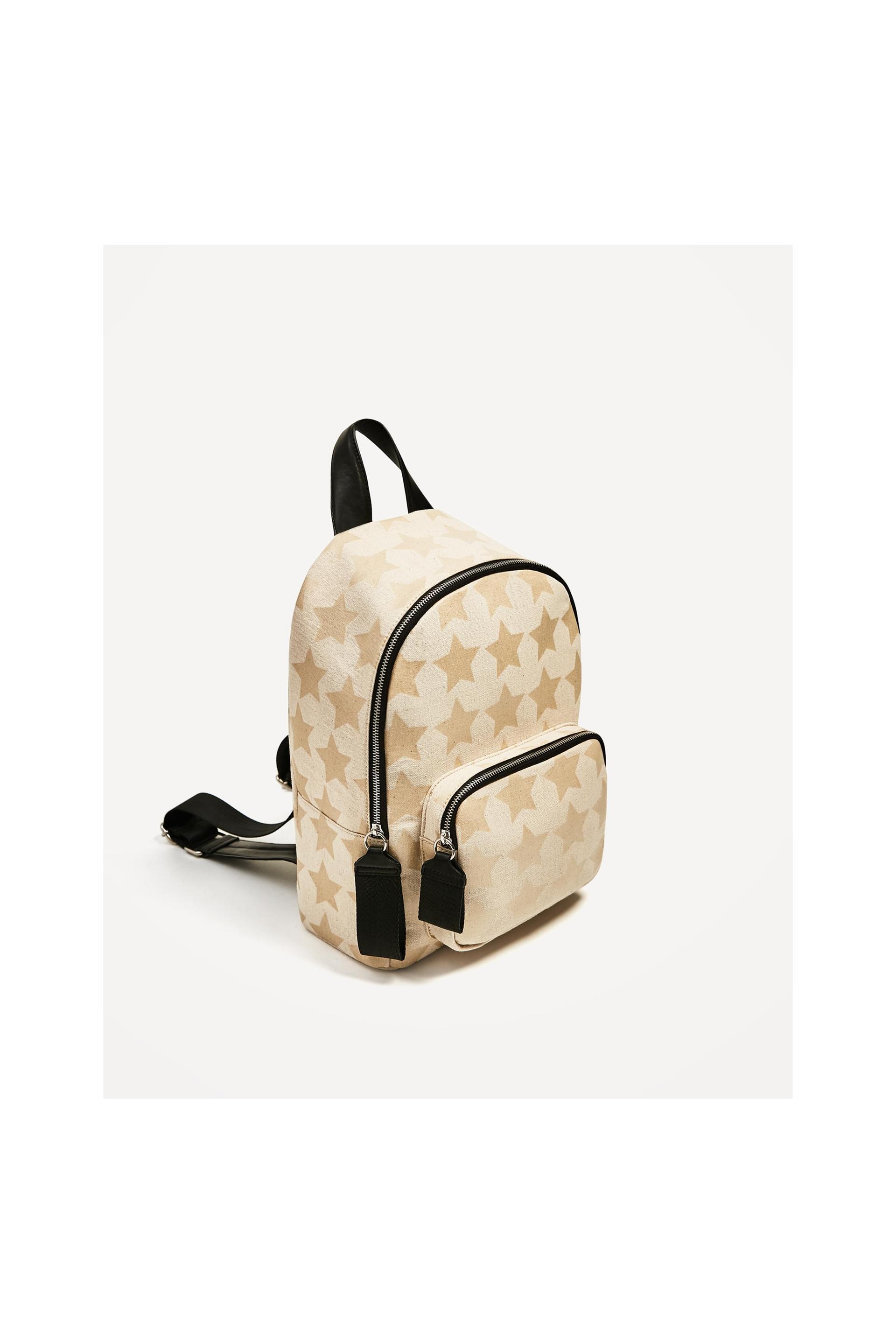 Imagen 1 de MOCHILA TEJIDO ESTRELLAS de Zara