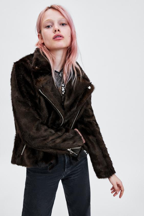 Faux Fur Biker Jacket