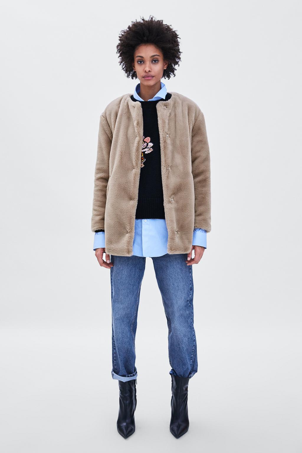 Image 1 of FAUX FUR COAT from Zara