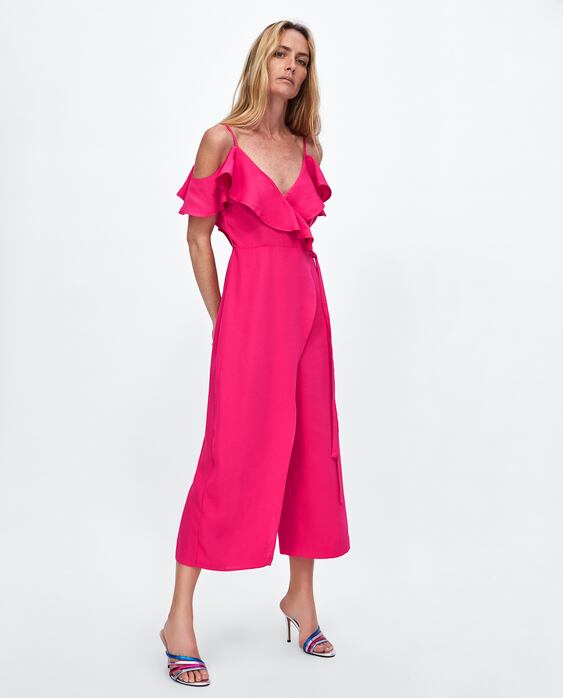 Image 1 of RUFFLED WRAP JUMPSUIT from Zara