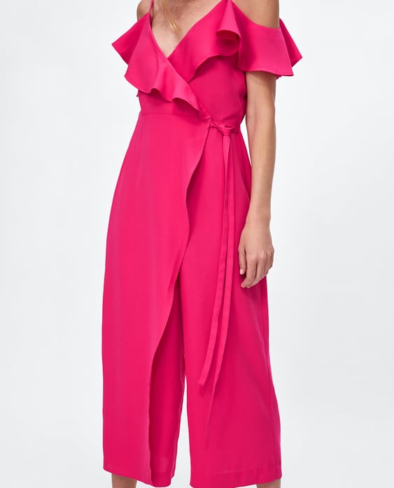 Image 2 of RUFFLED WRAP JUMPSUIT from Zara