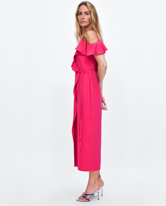 Image 3 of RUFFLED WRAP JUMPSUIT from Zara