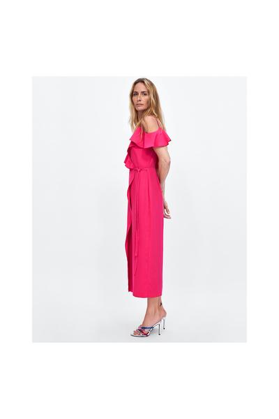 Image 3 of RUFFLED WRAP JUMPSUIT from Zara