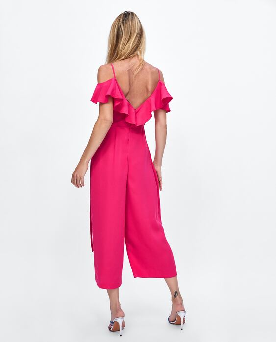 Image 5 of RUFFLED WRAP JUMPSUIT from Zara