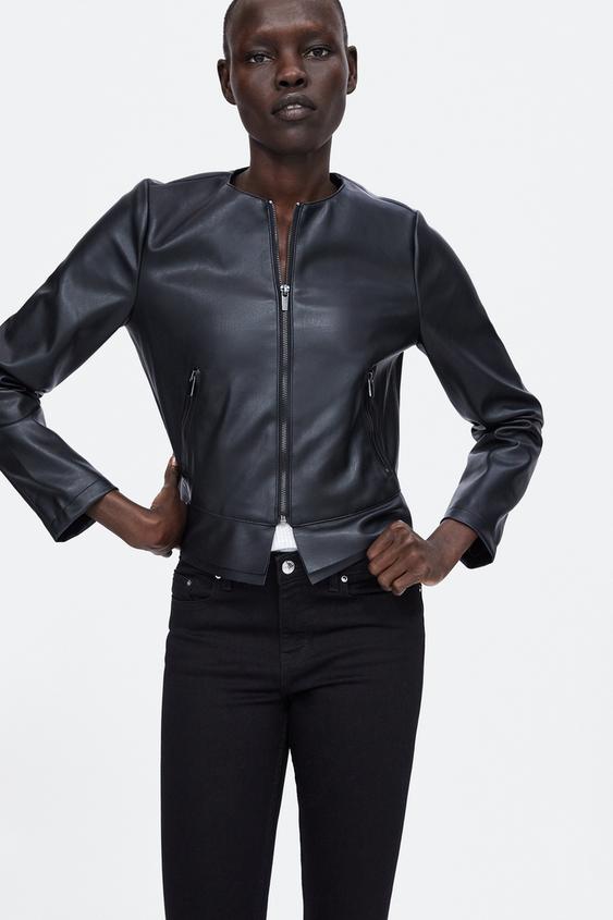 Faux Leather Jacket Ers Woman Zara United States Image 2 Of Faux Leather Jacket From Zara